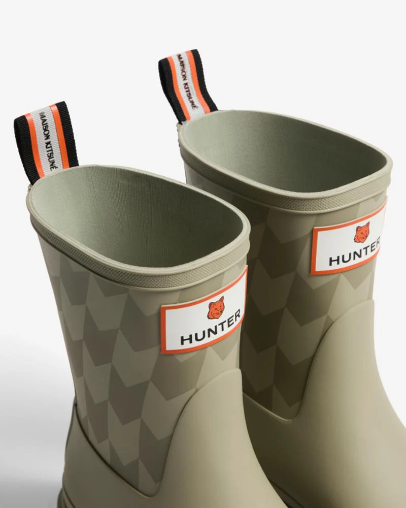 Hunter Men MK X HUNTER UNISEX CHEVRON DOWNPOUR BOOT ASH TREE/SILVER SAGE 0399 - Image 3
