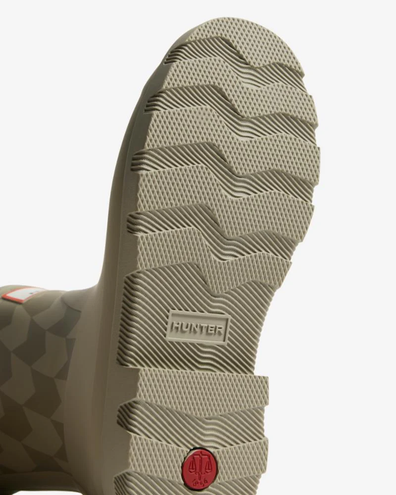 Hunter Men MK X HUNTER UNISEX CHEVRON DOWNPOUR BOOT ASH TREE/SILVER SAGE 0399 - Image 4