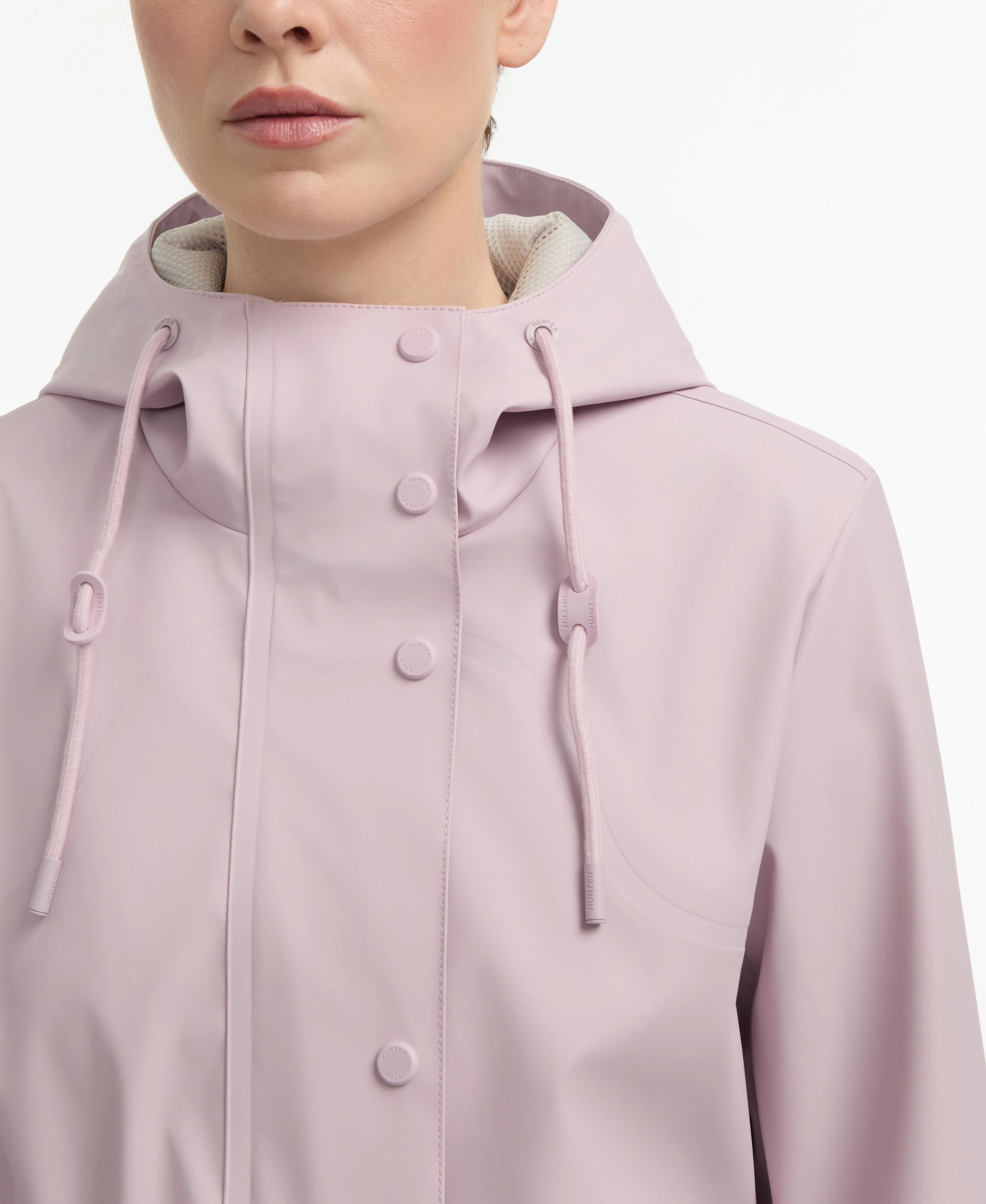 Hunter Women ABBEY SHORT RUBBERIZED RAIN JACKET ROSE - Image 4
