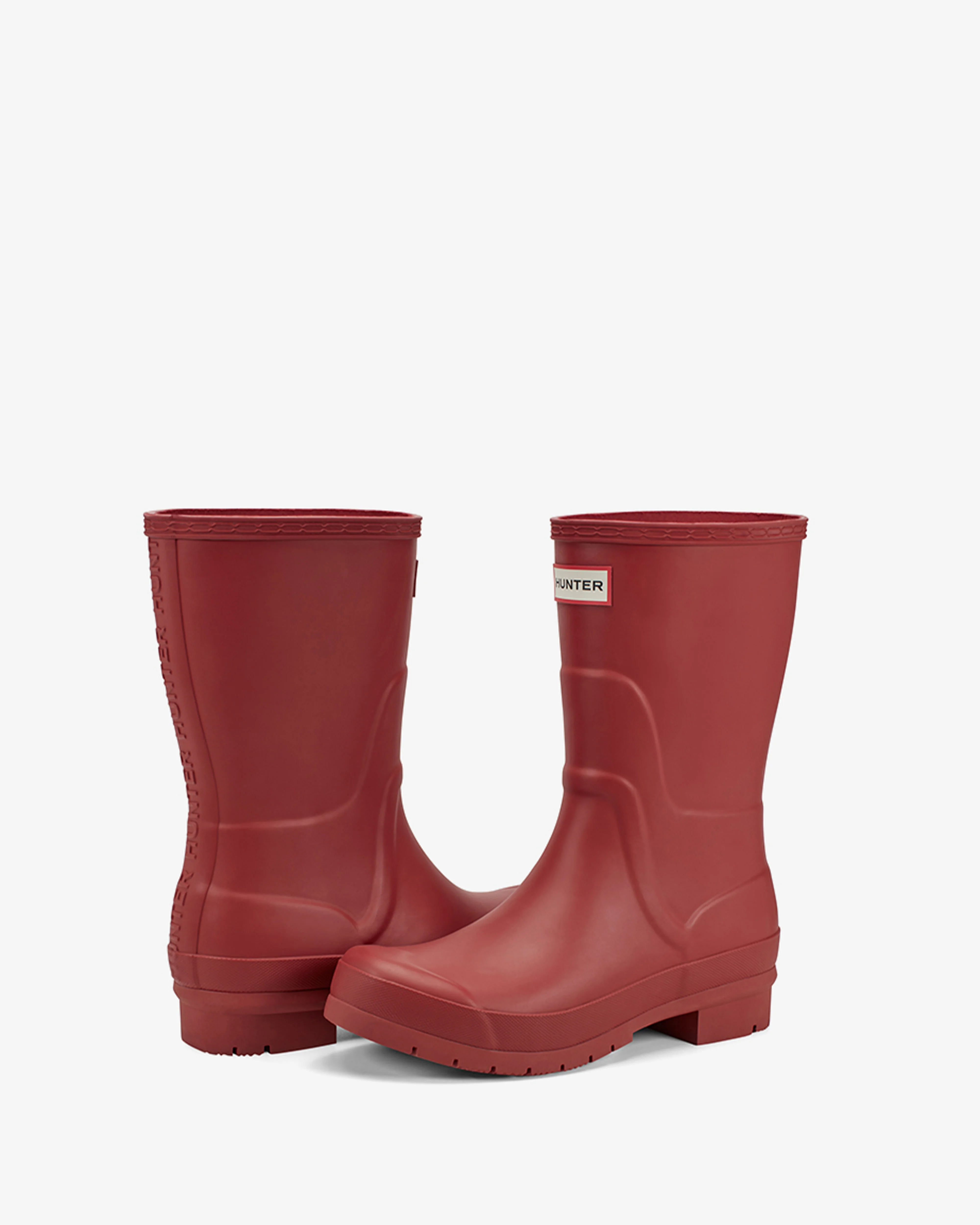 HUNTER WOMEN LIBERTY BOOTIE MILITARY RED/NATURAL RUBBER WP - Image 7