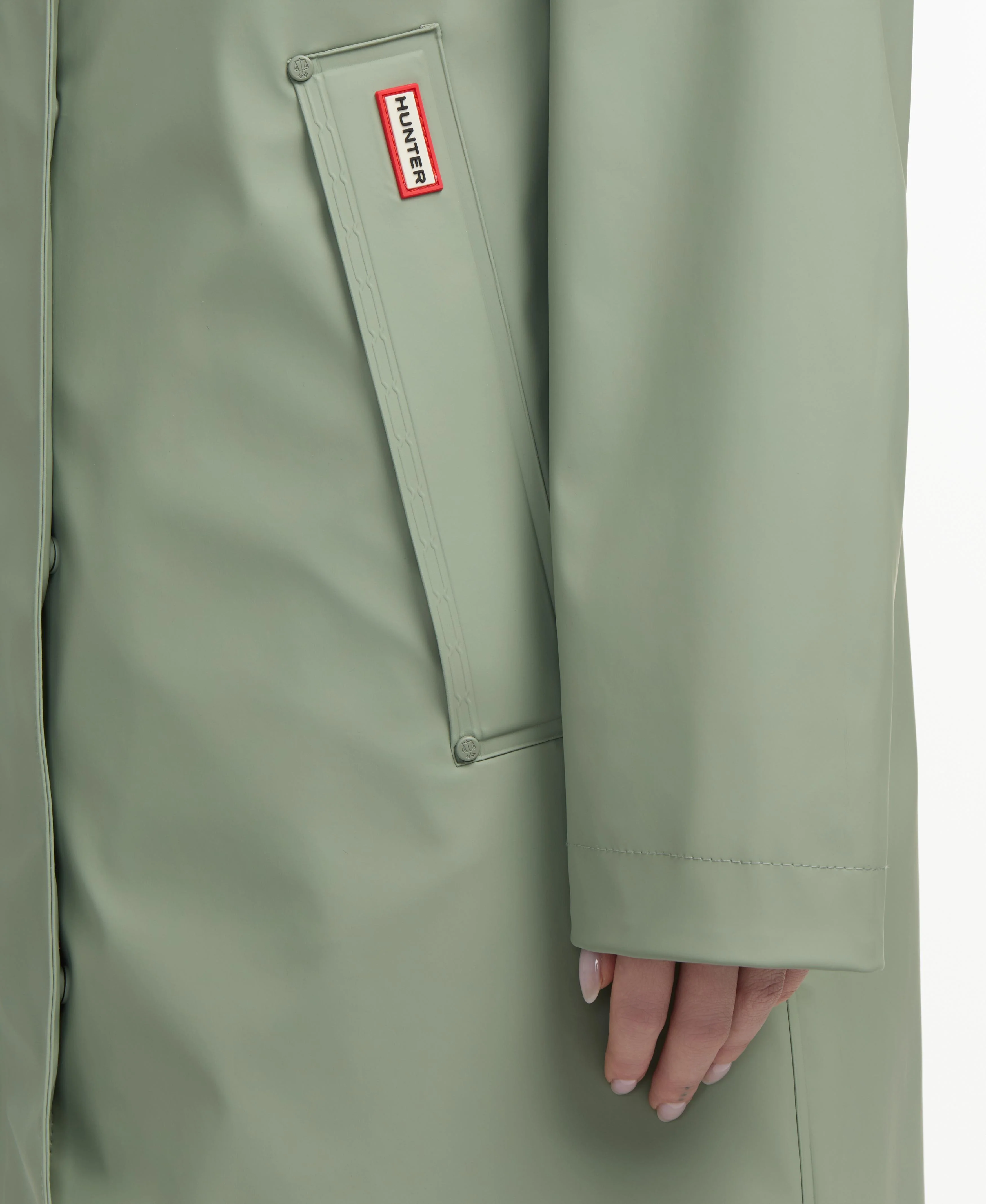 Hunter Women SPRING RUBBERIZED RAIN COAT HERB SAGE - Image 4