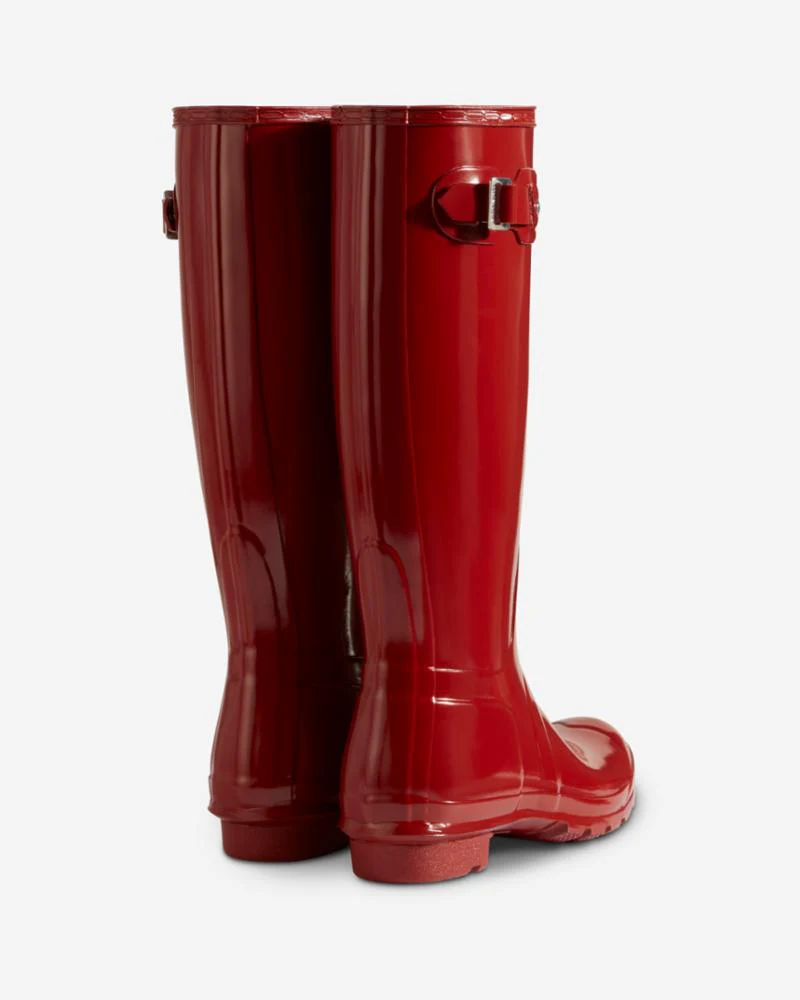 Hunter Women WOMENS ORIGINAL TALL GLOSS BOOT MILITARY RED - Image 3